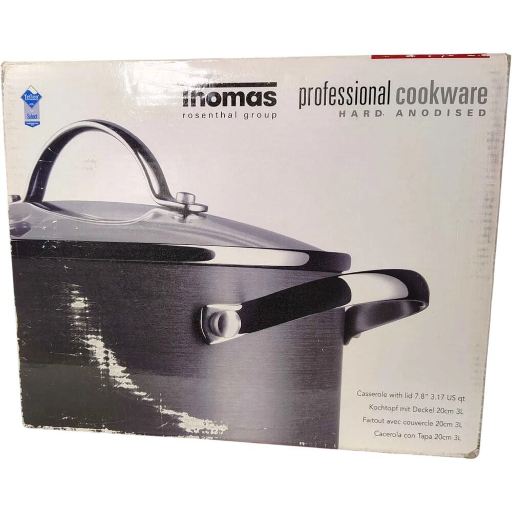NEW Thomas Rosenthal Professional Cookware Casserole Pot w/ Lid NonStick Teflon